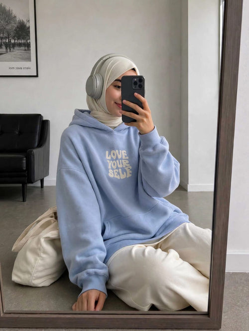 Hoodie long oversize – Coupe modeste