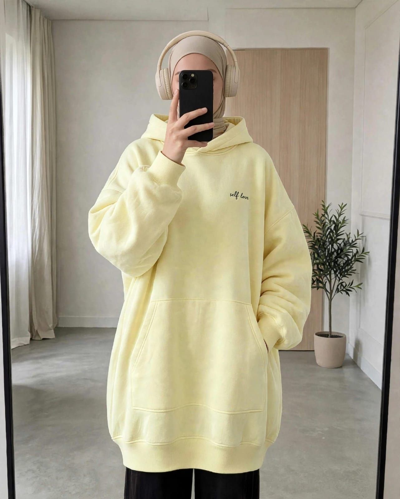 Hoodie long oversize