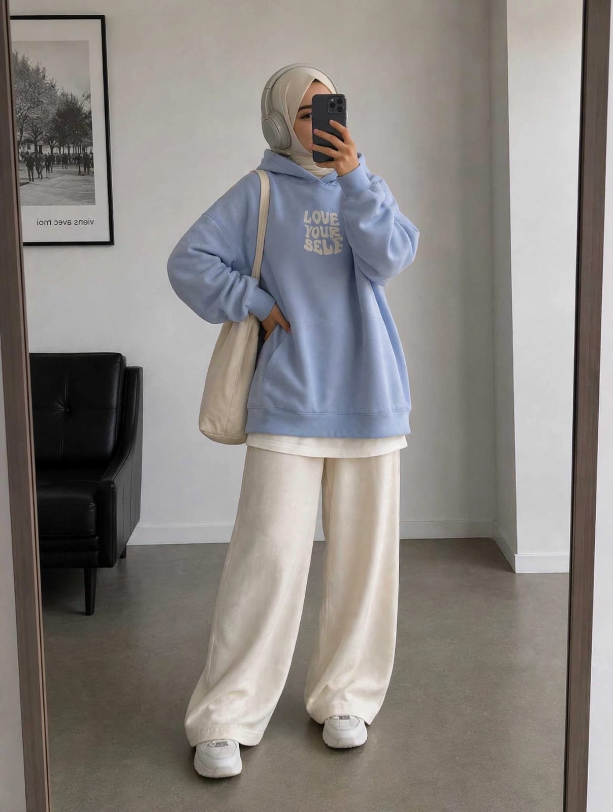 Hoodie long oversize